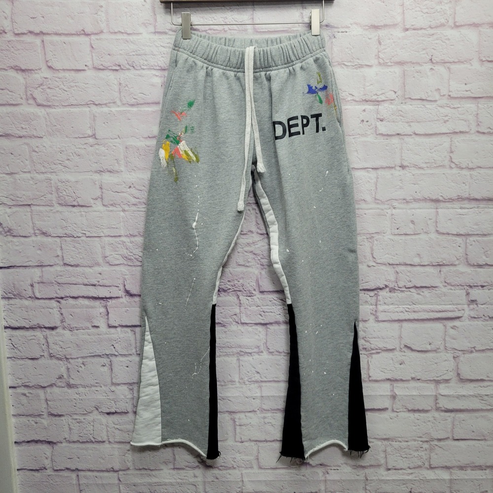 Gallery Dept Paint Splatter Flare Sweatpants XL Youth XS Adult Distressed Street